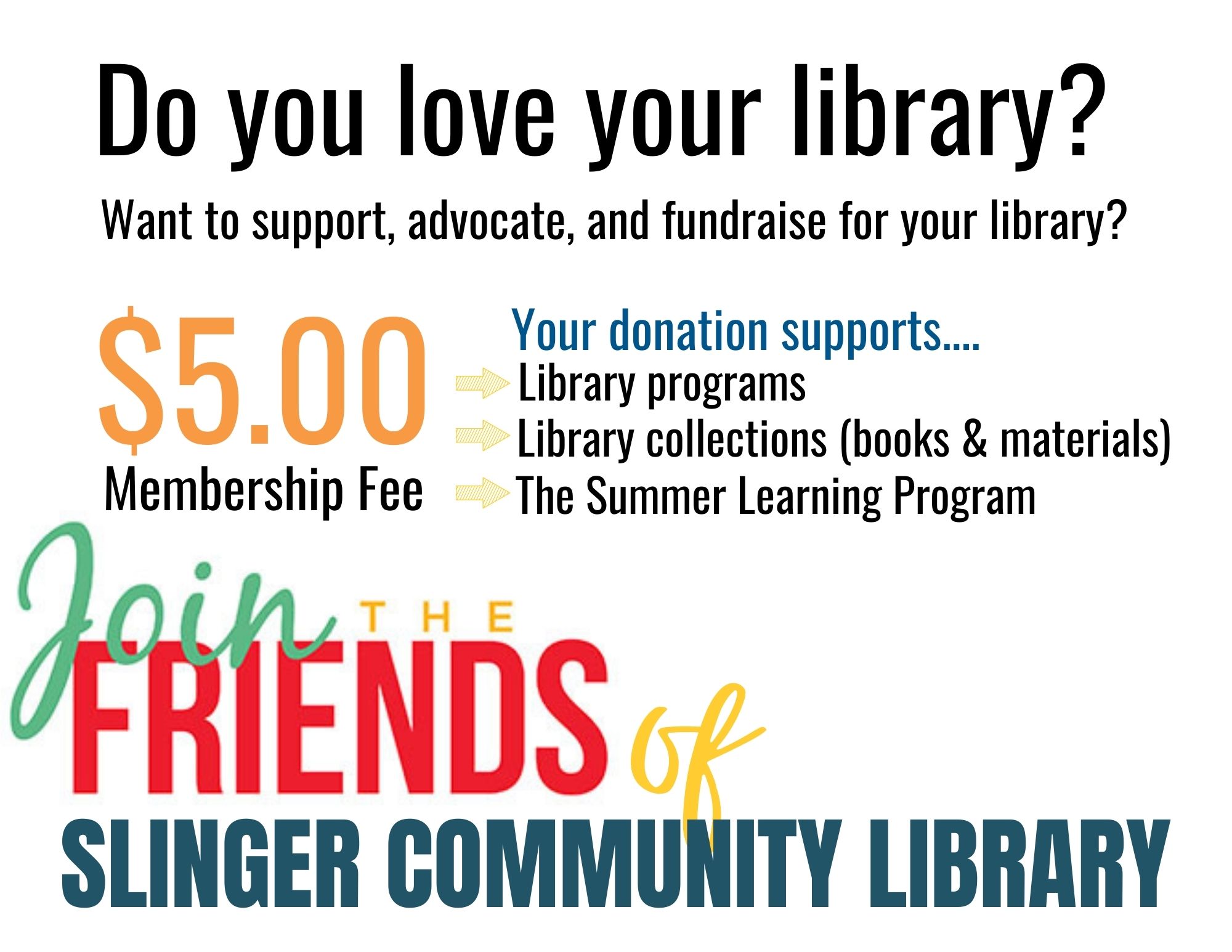 Interested in joining the Friends? Contact Director Leslie for info!